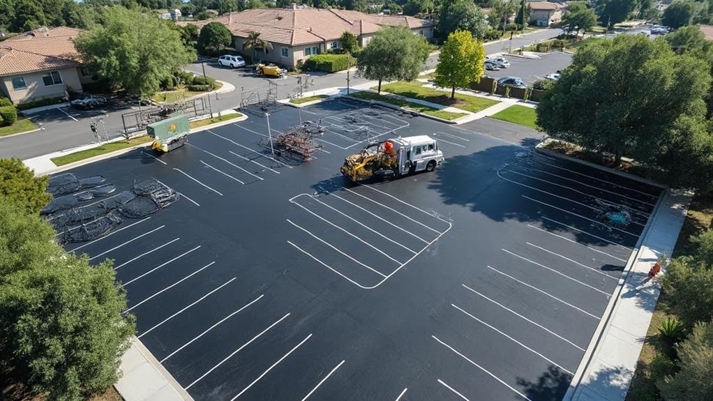 parking lot resurfacing in rancho cordova, california