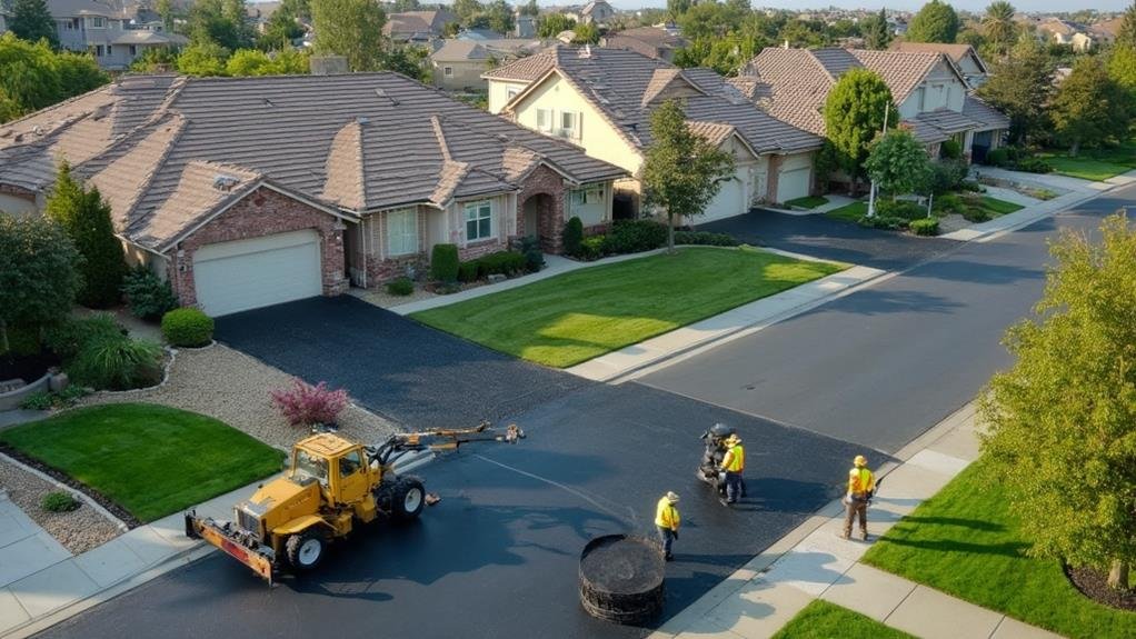 asphalt driveway in elk grove, california